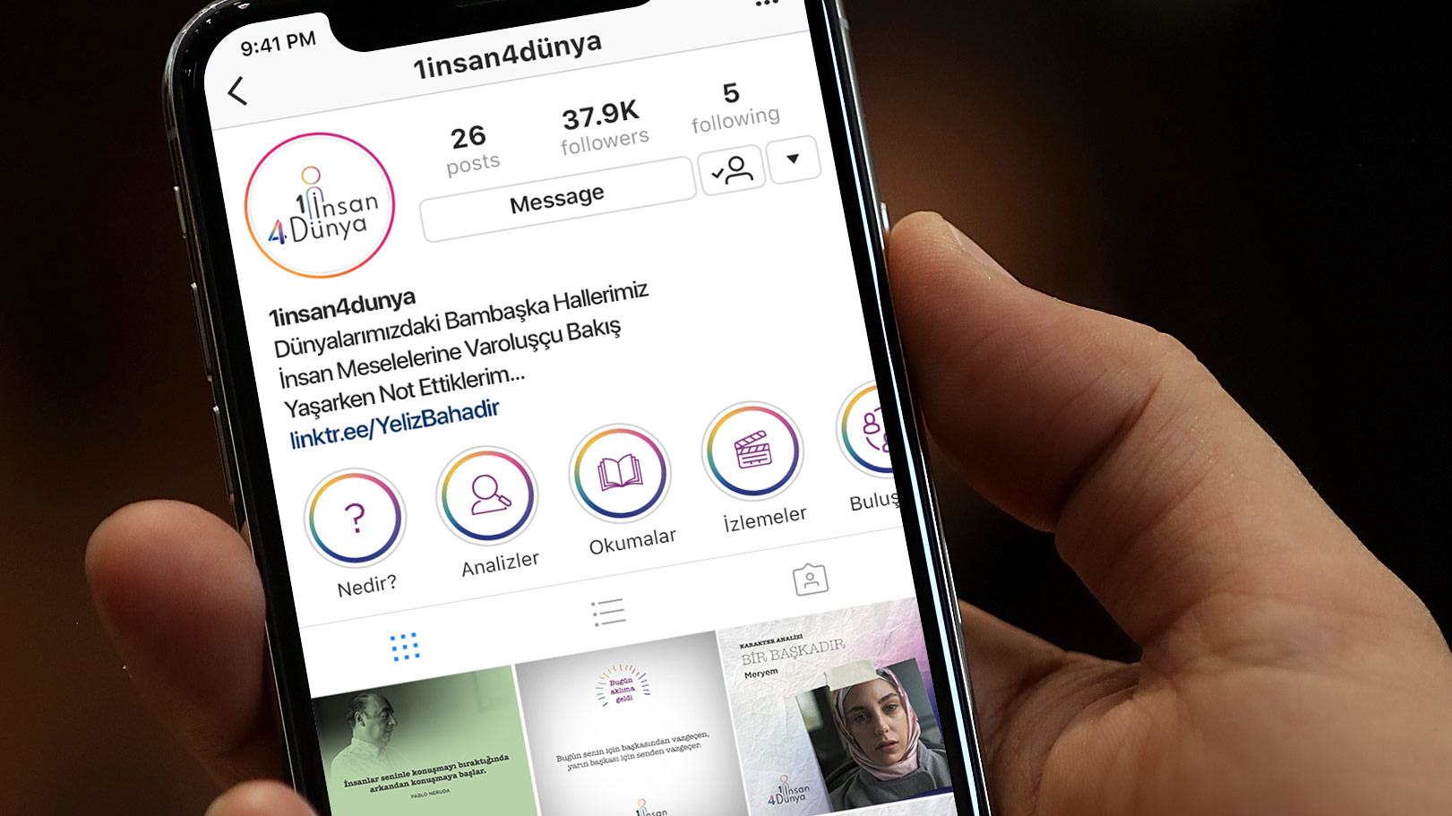 1İnsan4Dünya <br> Instagram Account Consultancy